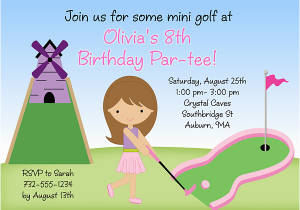 Mini Golf Birthday Invitations Free Printable Mini Golf Birthday Party Invitations Free
