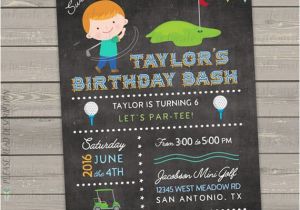 Mini Golf Birthday Invitations Golf Birthday Invitation Mini Golf Invitation Kids Golf