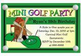 Mini Golf Birthday Invitations Mini Golf Miniature Golf Birthday Party Invitations Ebay