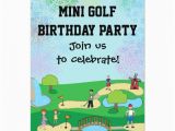 Mini Golf Birthday Invitations Mini Miniature Golf Birthday Party Invitations Zazzle