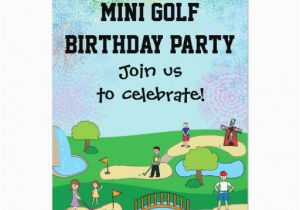 Mini Golf Birthday Invitations Mini Miniature Golf Birthday Party Invitations Zazzle