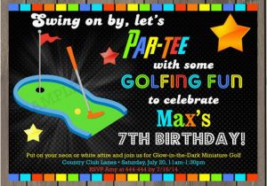 Mini Golf Birthday Invitations Miniature Golf Invitation Golf Birthday Party Invitation