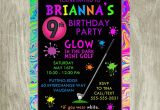 Mini Golf Birthday Invitations Neon Mini Golf Birthday Invitation Personalized Printable