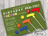 Mini Golf Birthday Invitations Tictactogs original Graphic Design