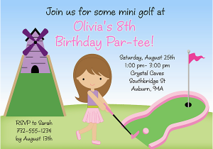 Miniature Golf Birthday Party Invitations Free Printable Mini Golf Birthday Party Invitations Free