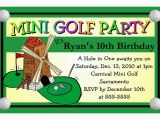 Miniature Golf Birthday Party Invitations Mini Golf Miniature Golf Birthday Party Invitations Ebay