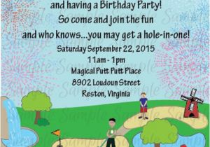 Miniature Golf Birthday Party Invitations Mini Miniature Golf Kids Birthday Party Invitation Printable