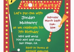 Miniature Golf Birthday Party Invitations Personalized Mini Golf Invitations Custominvitations4u Com