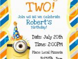 Minion 1st Birthday Invitations Custom Despicable Me 2 Birthday Invitation by