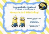 Minion 1st Birthday Invitations Free Printable Minion Birthday Party Invitations Ideas