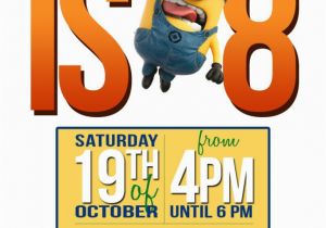 Minion 1st Birthday Invitations Minion Birthday Party Invitations Ideas Drevio