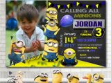 Minion 1st Birthday Invitations Minion Invitationminion Birthday Invitationminion Birthday