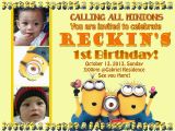 Minion 1st Birthday Invitations My Journey In Life Reckin 39 S 1st Birthday Invitation