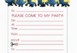 Minion Birthday Party Invites 17 Best Ideas About Minion Party Invitations On Pinterest