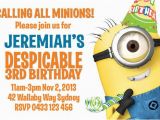 Minion Birthday Party Invites Despicable Me Minion Birthday Party Invitation by