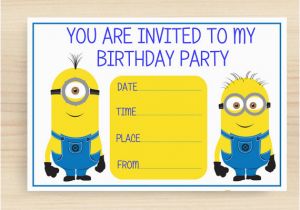 Minion Birthday Party Invites Fantastic Minion Blank Invitation 4 Cool Invitation