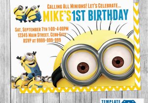 Minion Birthday Party Invites Minion Birthday Invitations Minion Birthday Invitations