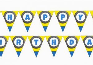 Minion Happy Birthday Banner Printable Customizable Despicable Me Minion Banner Pdf Printable