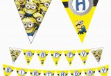 Minion Happy Birthday Banner Printable Despicable Me Minion Printable Pdf File Happy Birthday