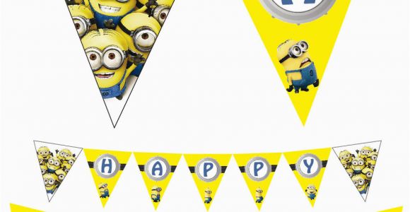 Minion Happy Birthday Banner Printable Despicable Me Minion Printable Pdf File Happy Birthday