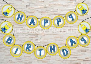 Minion Happy Birthday Banner Printable Diy Printable Minion Quot Happy Birthday Quot Banner Garland