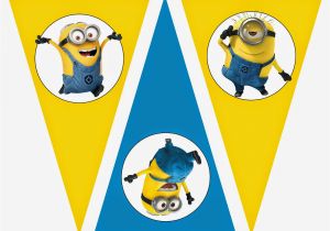 Minion Happy Birthday Banner Printable Minions Free Printable Bunting Labels and toppers Oh