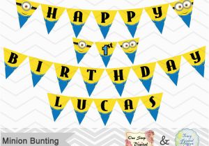 Minion Happy Birthday Banner Printable Printable Minion Bunting Printable Minion Banner Minion