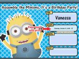 Minions Birthday Invitations Free Online Free Printable Despicable Me Minion Birthday Invitation