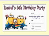 Minions Birthday Invitations Free Online Personalised Despicable Me Minions 2 Party Invitations X