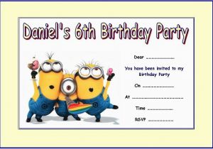 Minions Birthday Invitations Free Online Personalised Despicable Me Minions 2 Party Invitations X