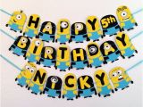 Minions Happy Birthday Banner Despicable Me Minion Birthday Banner