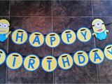 Minions Happy Birthday Banner Despicable Me Minion Happy Birthday Banner Ready to Hang
