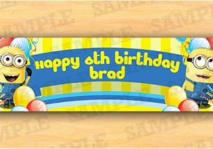 Minions Happy Birthday Banner Minions Happy Birthday Banner Custom Boys Birthday by