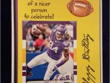 Minnesota Vikings Birthday Card Minnesota Vikings Birthday Card with Adrian Peterson On A