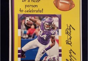 Minnesota Vikings Birthday Card Minnesota Vikings Birthday Card with Adrian Peterson On A