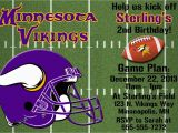 Minnesota Vikings Birthday Card Minnesota Vikings Football Invitations or Thank You Cards