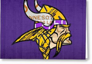 Minnesota Vikings Birthday Card Minnesota Vikings Football Team Retro Logo Minnesota