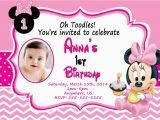 Minnie Birthday Invitation Baby Minnie Mouse 1st Birthday Invitations Dolanpedia