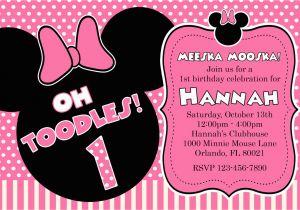 Minnie Birthday Invitation Free Printable Minnie Mouse 1st Birthday Invitations