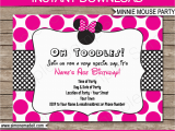 Minnie Birthday Invitation Minnie Mouse Party Invitations Template Birthday Party