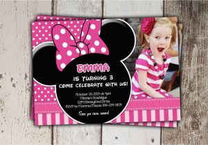 Minnie Birthday Invitation Sale Pink Minnie Mouse Invitations Birthday Invitations