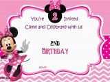 Minnie Invitations for Birthdays Free Minnie Mouse 2nd Birthday Invitation Template Free