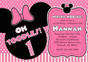 Minnie Invitations for Birthdays Free Printable Minnie Mouse 1st Birthday Invitations
