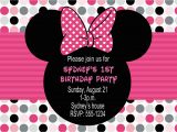 Minnie Invitations for Birthdays Minnie Mouse Birthday Party Invitations Free Invitation