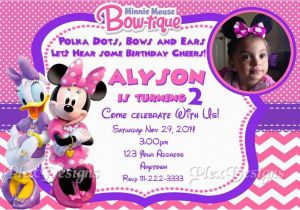 Minnie Invitations for Birthdays Minnie Mouse Bowtique Birthday Party Invitations Ebay