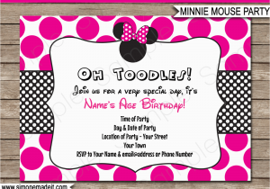 Minnie Invitations for Birthdays Minnie Mouse Party Invitations Template Birthday Party