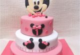 Minnie Mouse 1st Birthday Cake Decorations Mom and Daughter Cakes 3 Tiered Minnie Mouse Cake for 1st