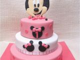 Minnie Mouse 1st Birthday Cake Decorations Mom and Daughter Cakes 3 Tiered Minnie Mouse Cake for 1st