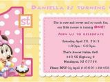 Minnie Mouse 1st Birthday Custom Invitations Minnie Mouse 1st Birthday Invitations Blank