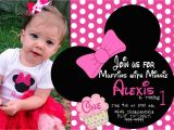 Minnie Mouse 1st Birthday Custom Invitations Minnie Mouse First Birthday Invitations Drevio